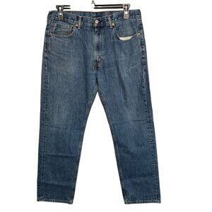 Levis 505 Mens Straight Leg Blue Denim Jeans Size 36x32 Workwear Casual